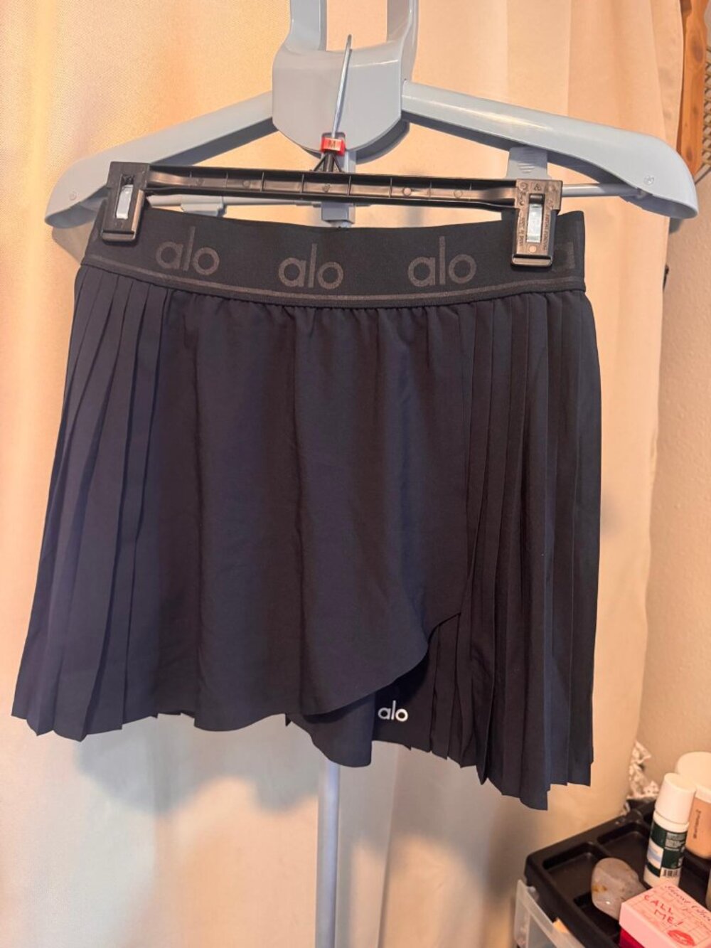 ALO Yoga Match Point Tennis Skirt Skort Black Size S – New Without Tags - Picture 2 of 9